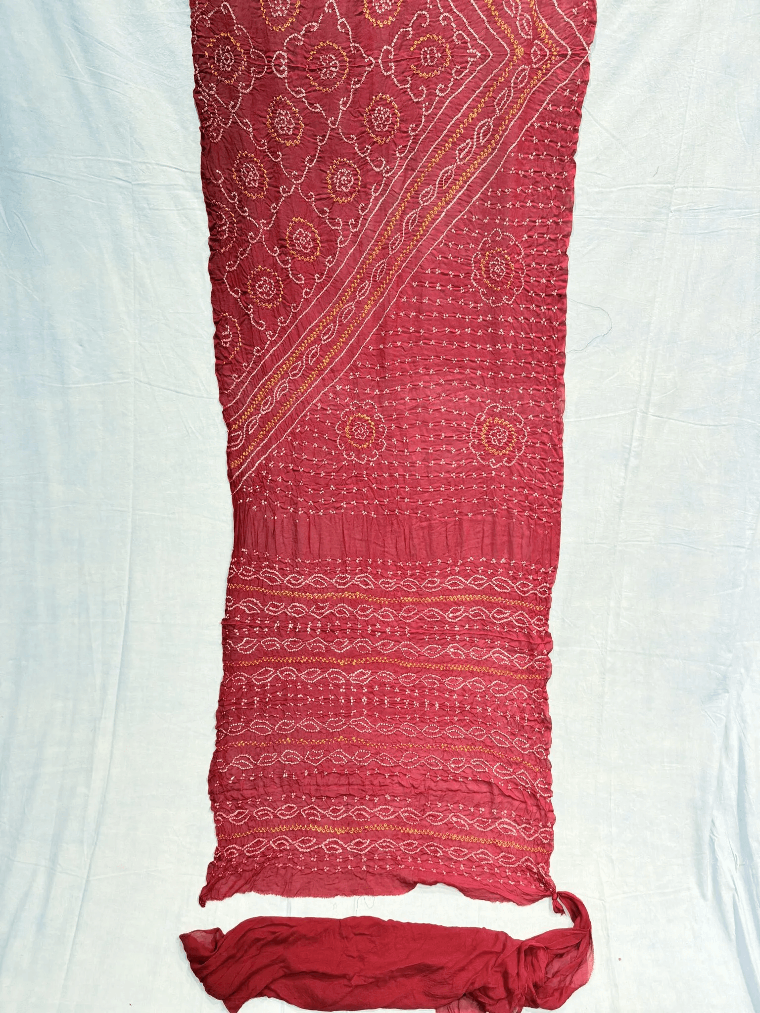 Pure Chinon Saree with Bandhej