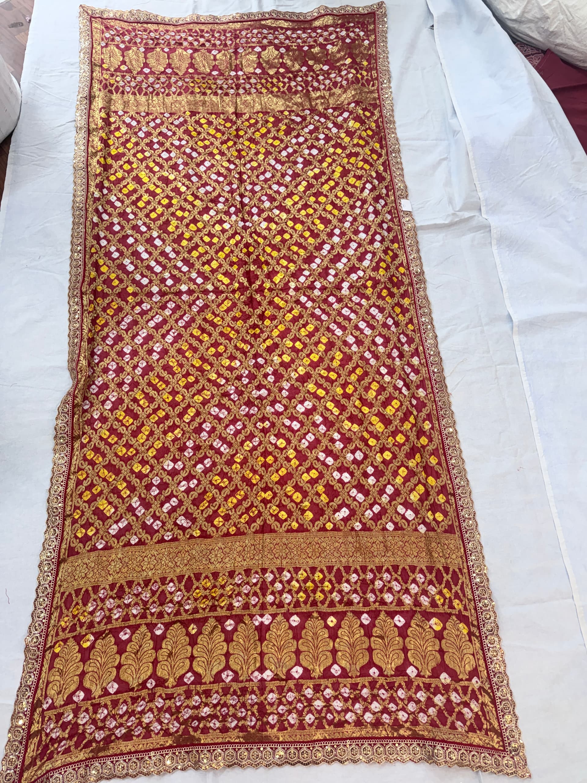 Banarasi Ghatchola Dupatta with Lace