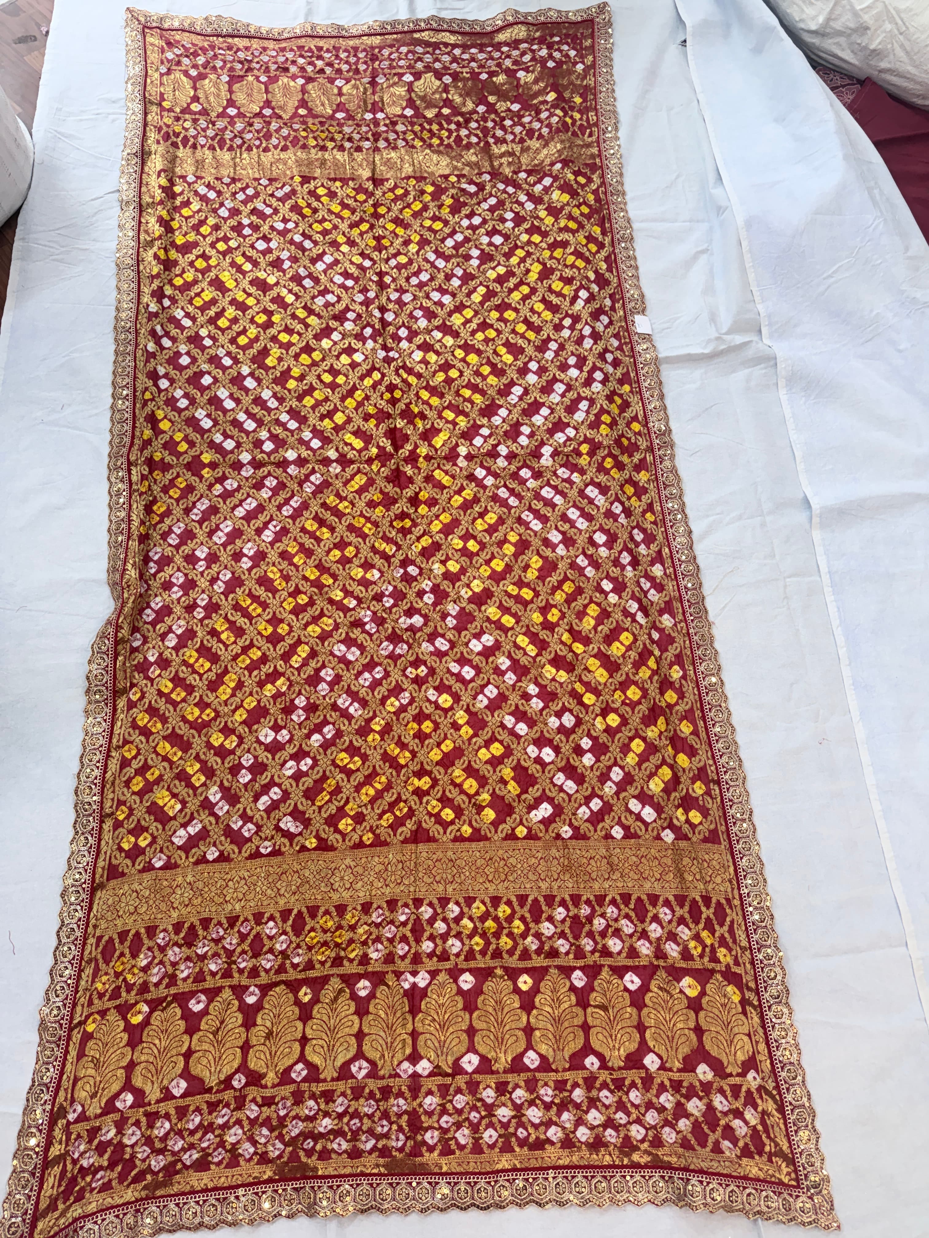 Banarasi Ghatchola Dupata with Lace