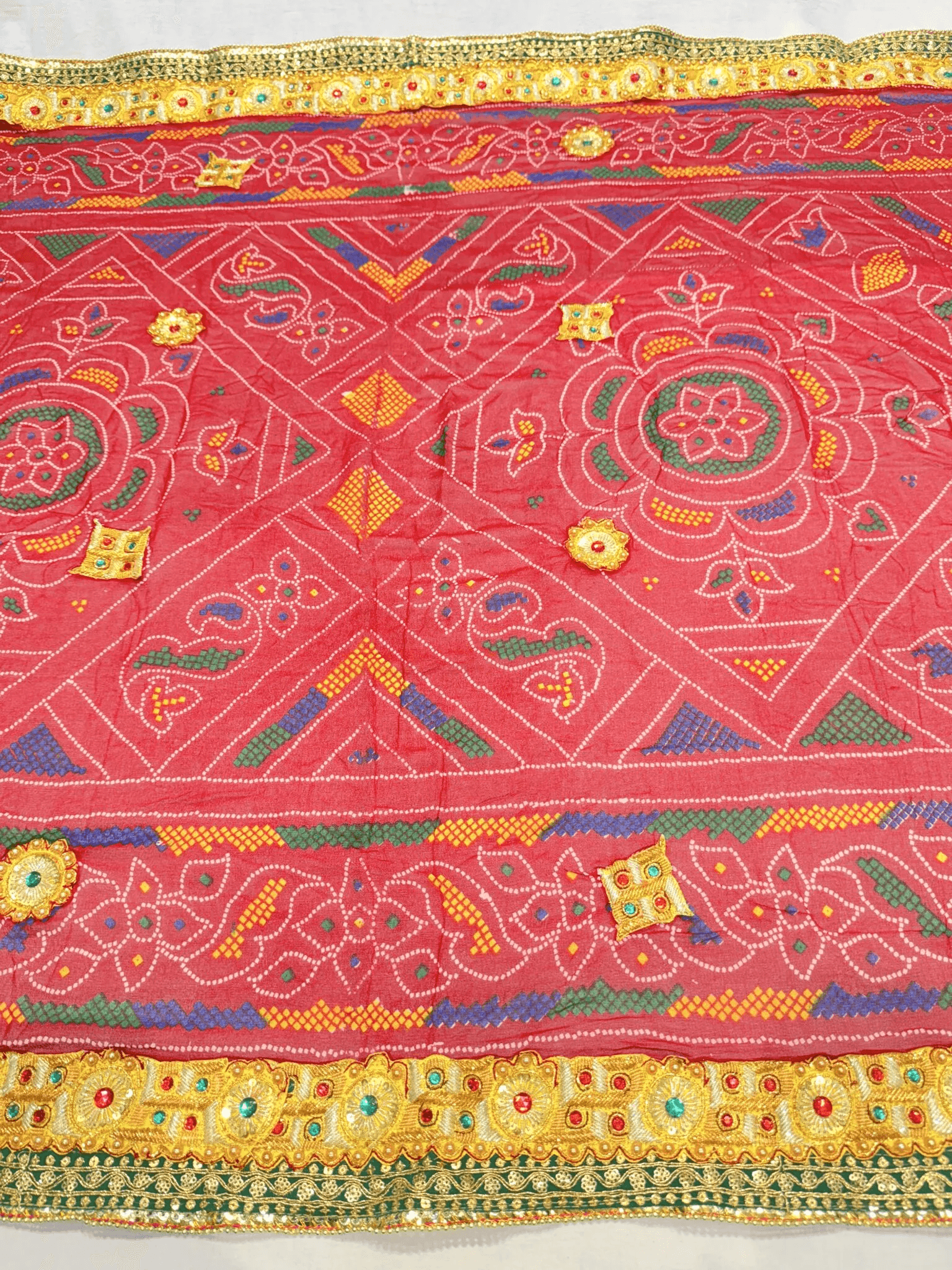 Ek Paat Georgette Swastik Design Chunri