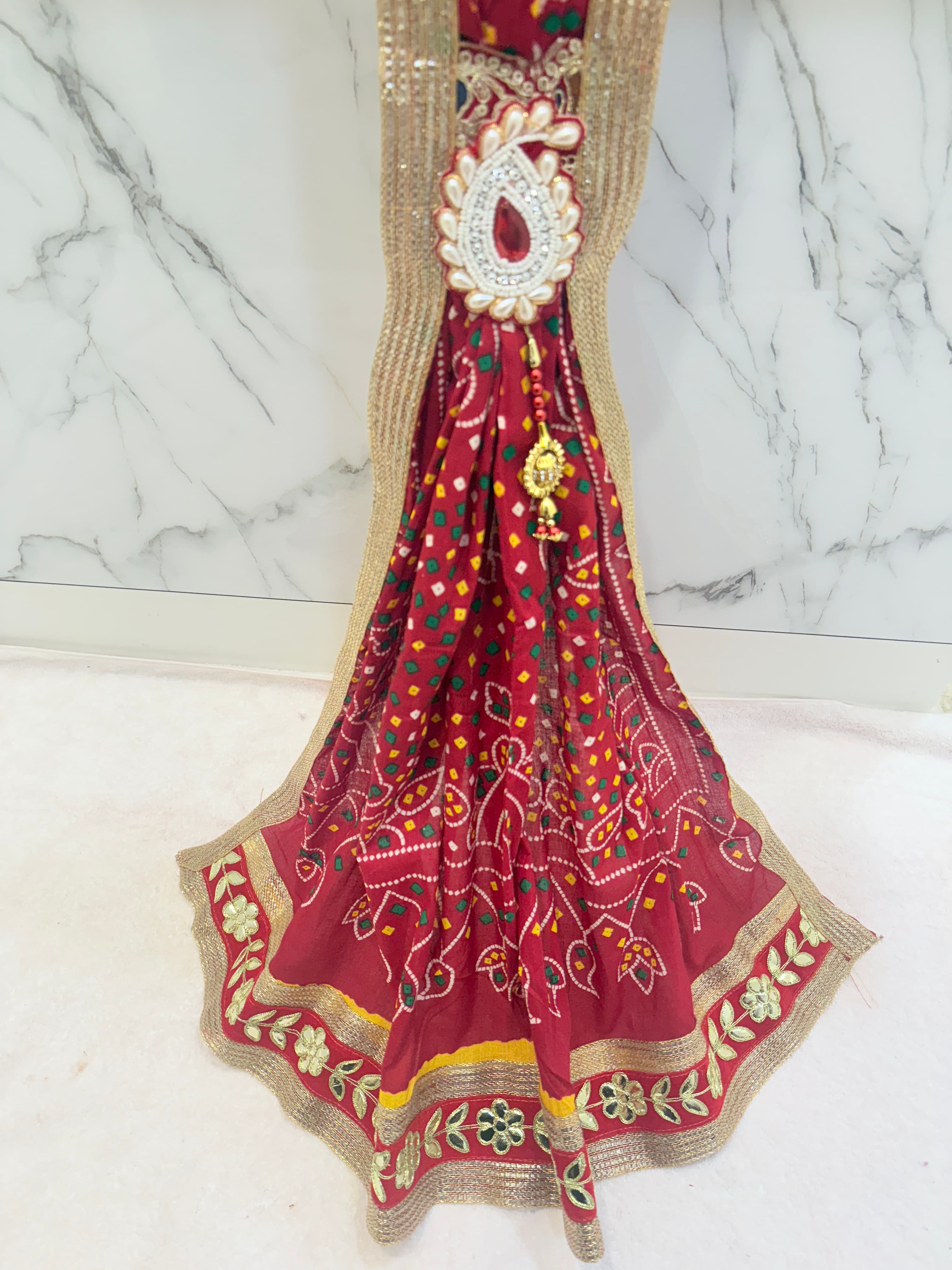 Cotton Chunri Dupata with Kairi design