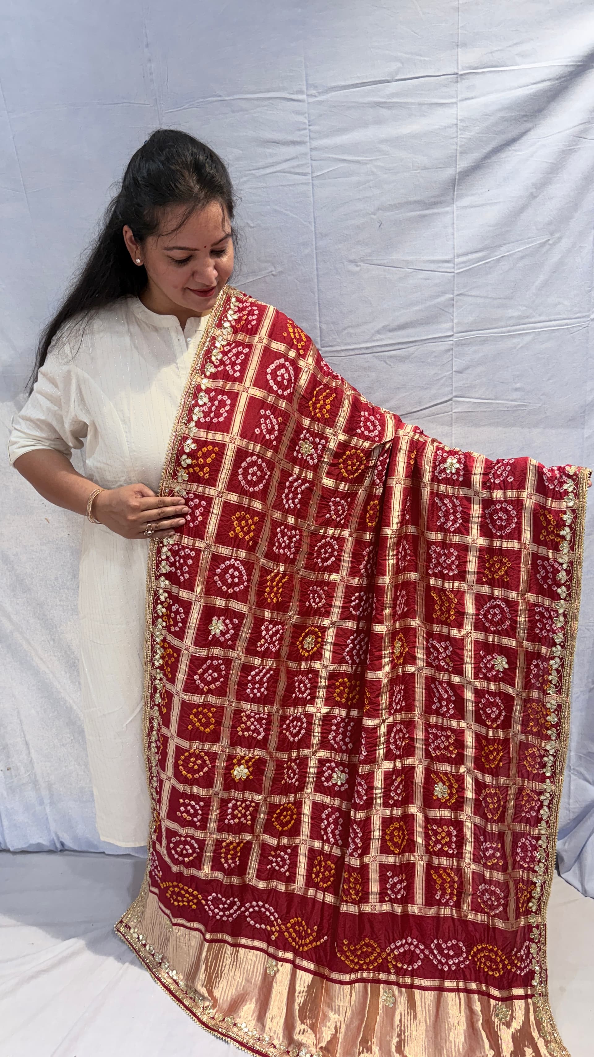Festive Malai Silk Gotapatti Dupatta for Women