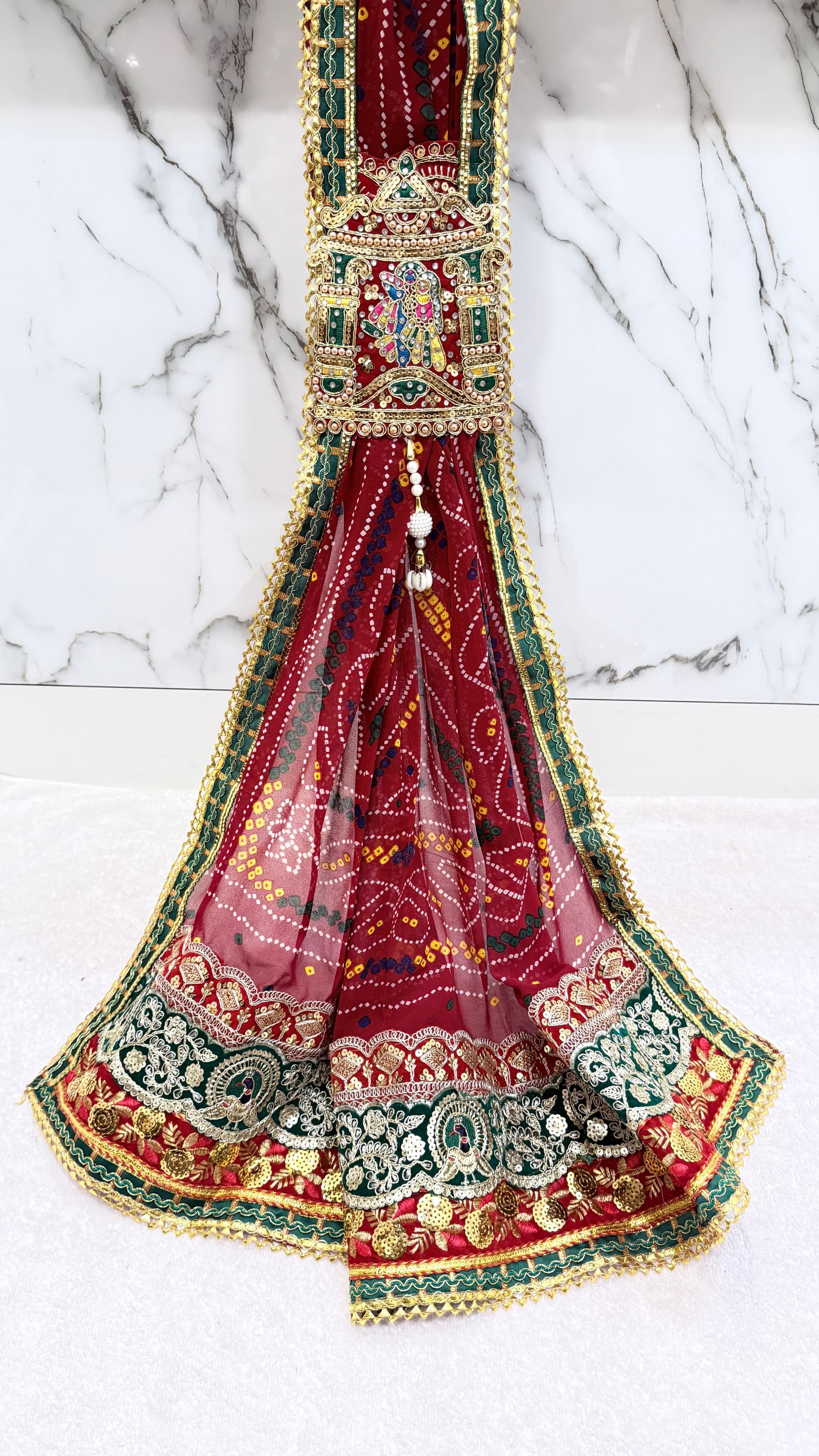 Georgette Krishna Buta Brouch
