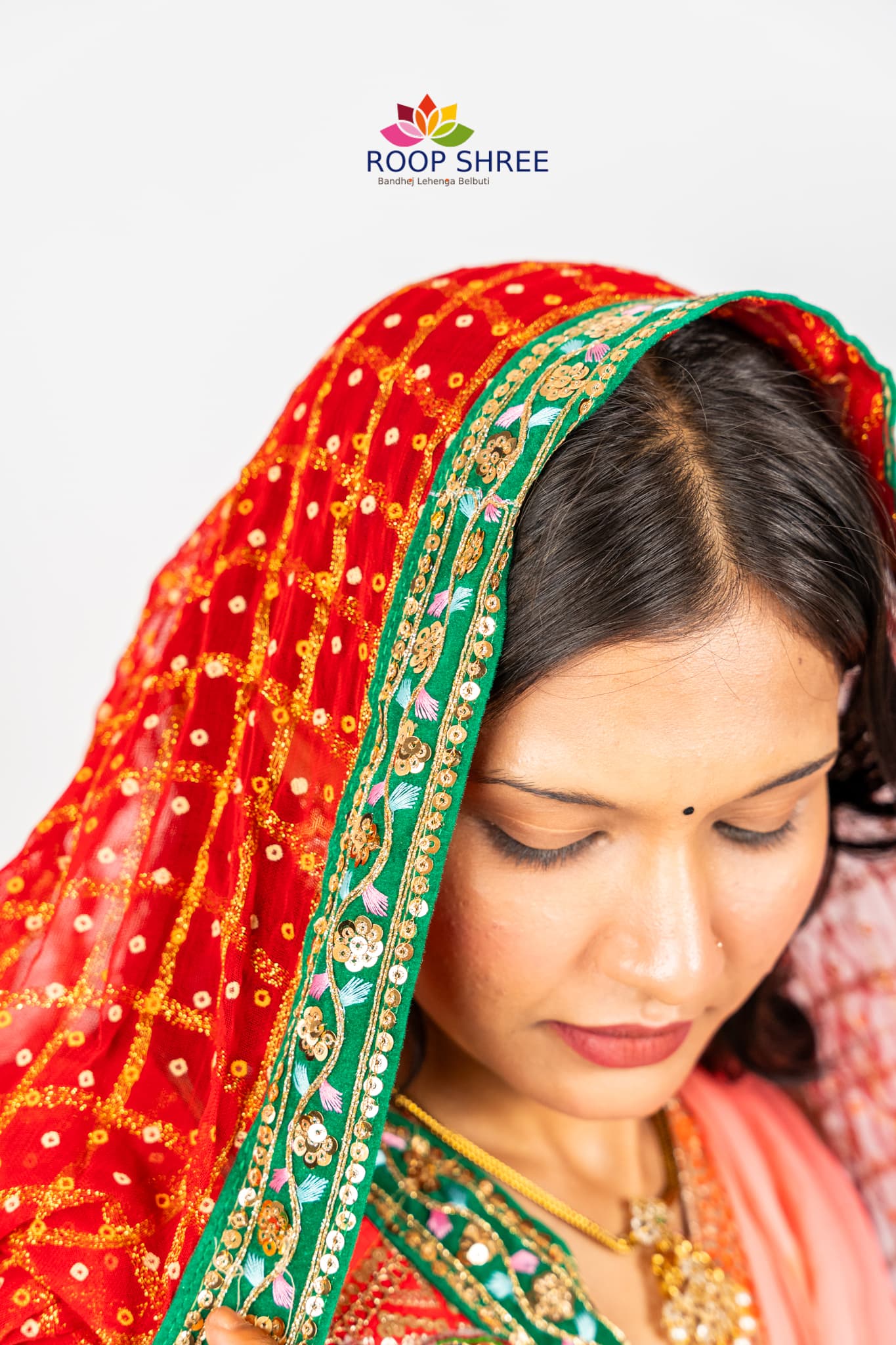 Zari Weaving Fabric with Swastik Buta