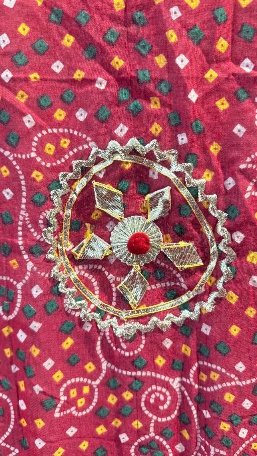 Cotton Dupatta with Kachi Gotapatti Work