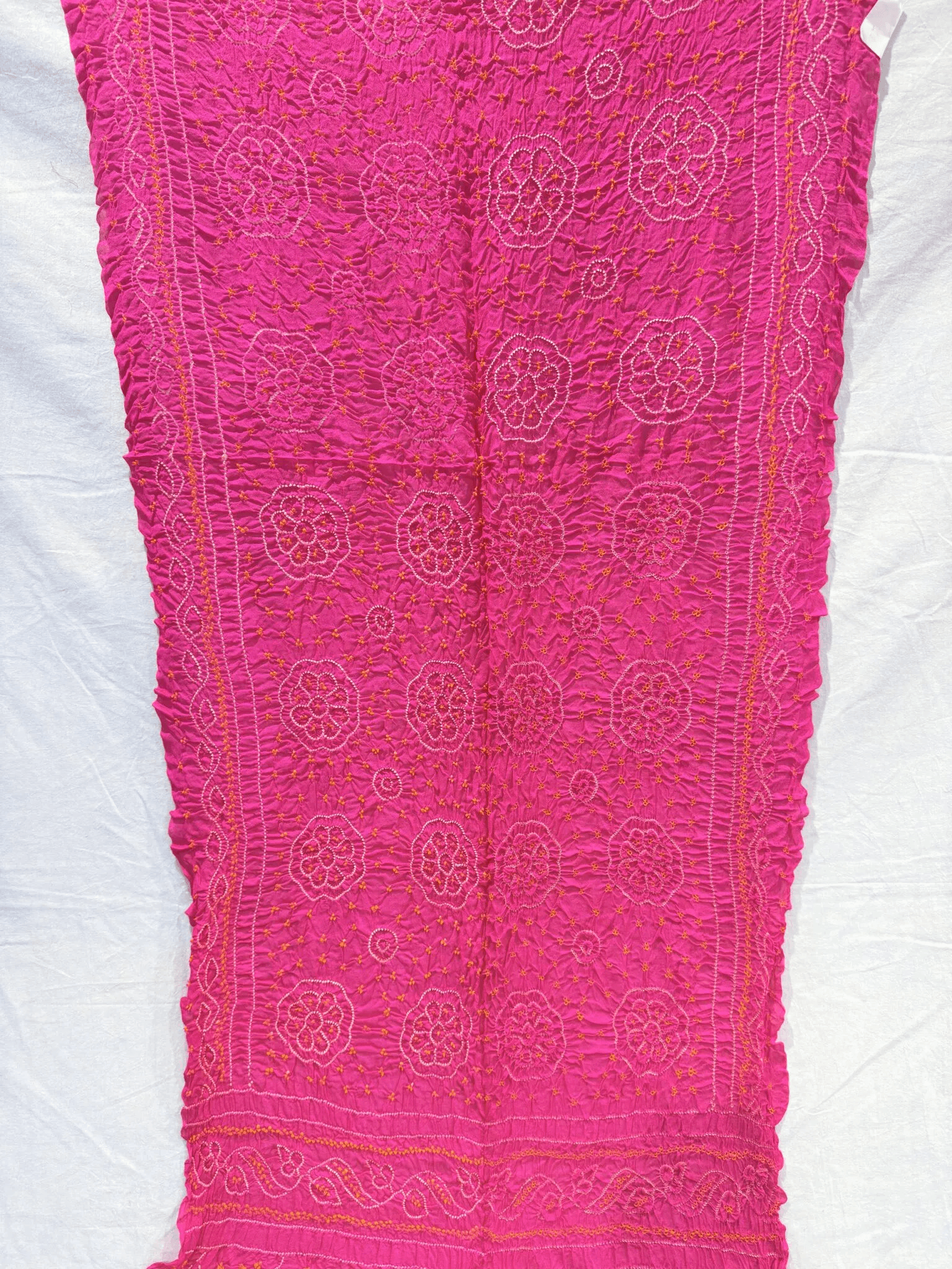 Pure Chinon Dupata with Hand Made bandhej
