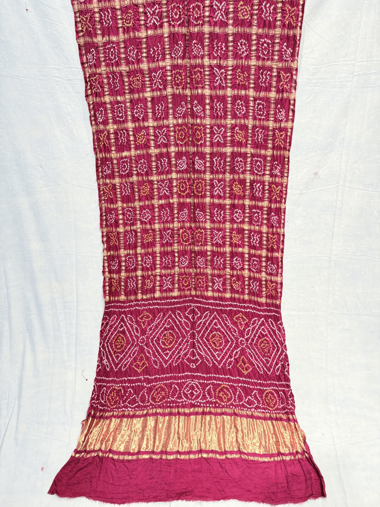 Pure Gajji Silk Saree with ghatchola pattern