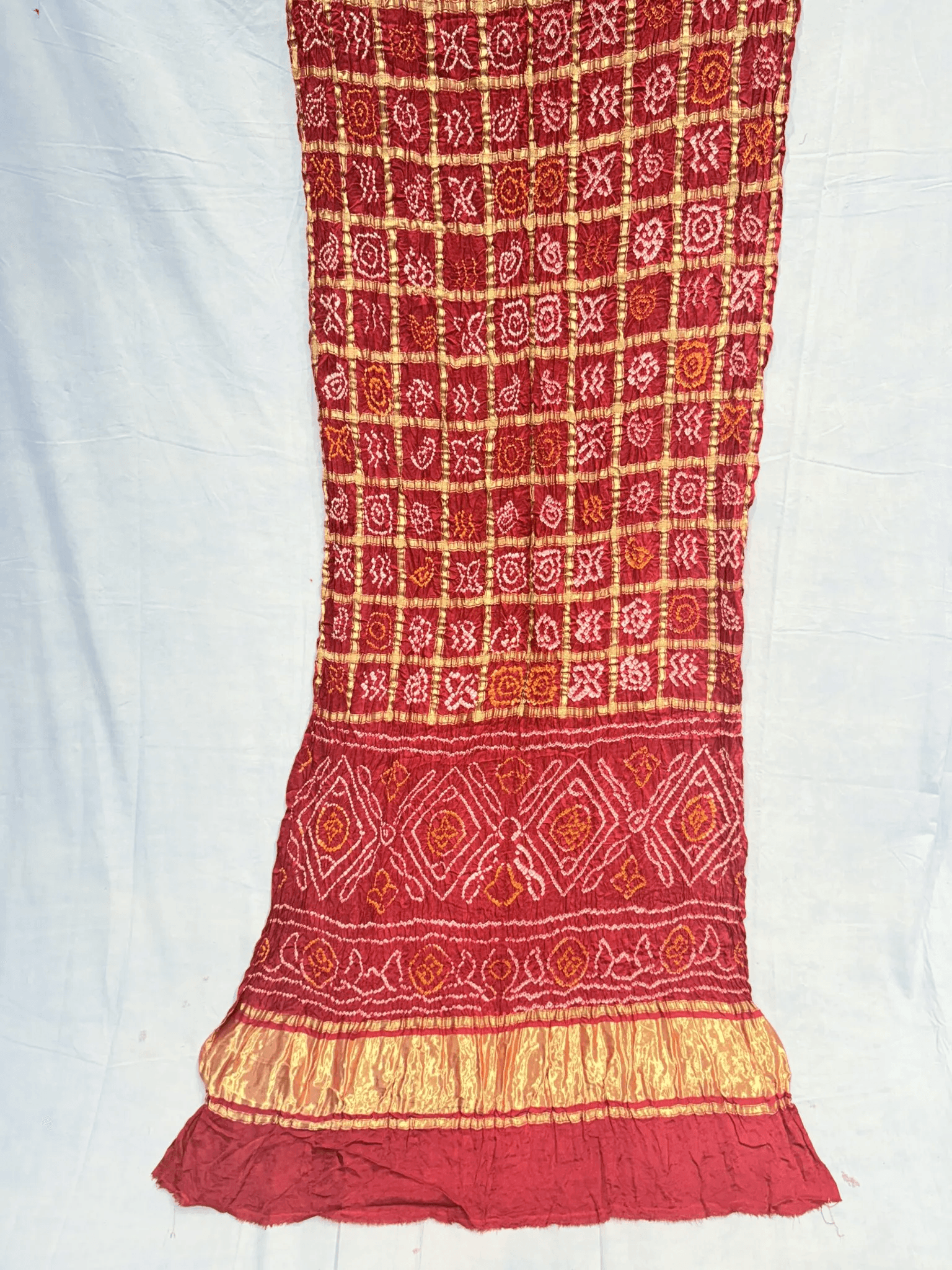 Pure Gajji Silk Saree with ghatchola pattern
