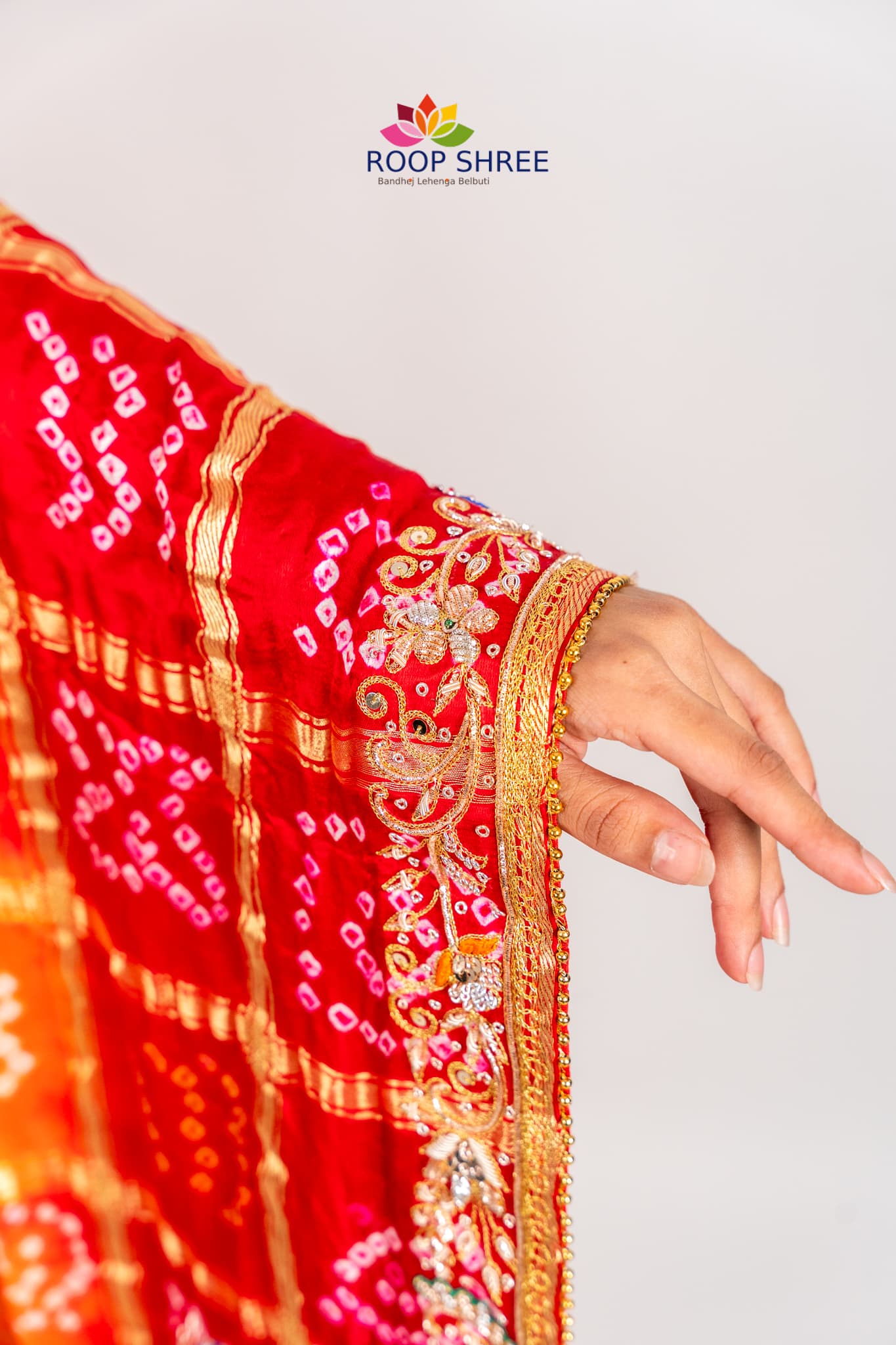 Bridal Collection Gajji Silk Dupatta – Embellished with Zardozi