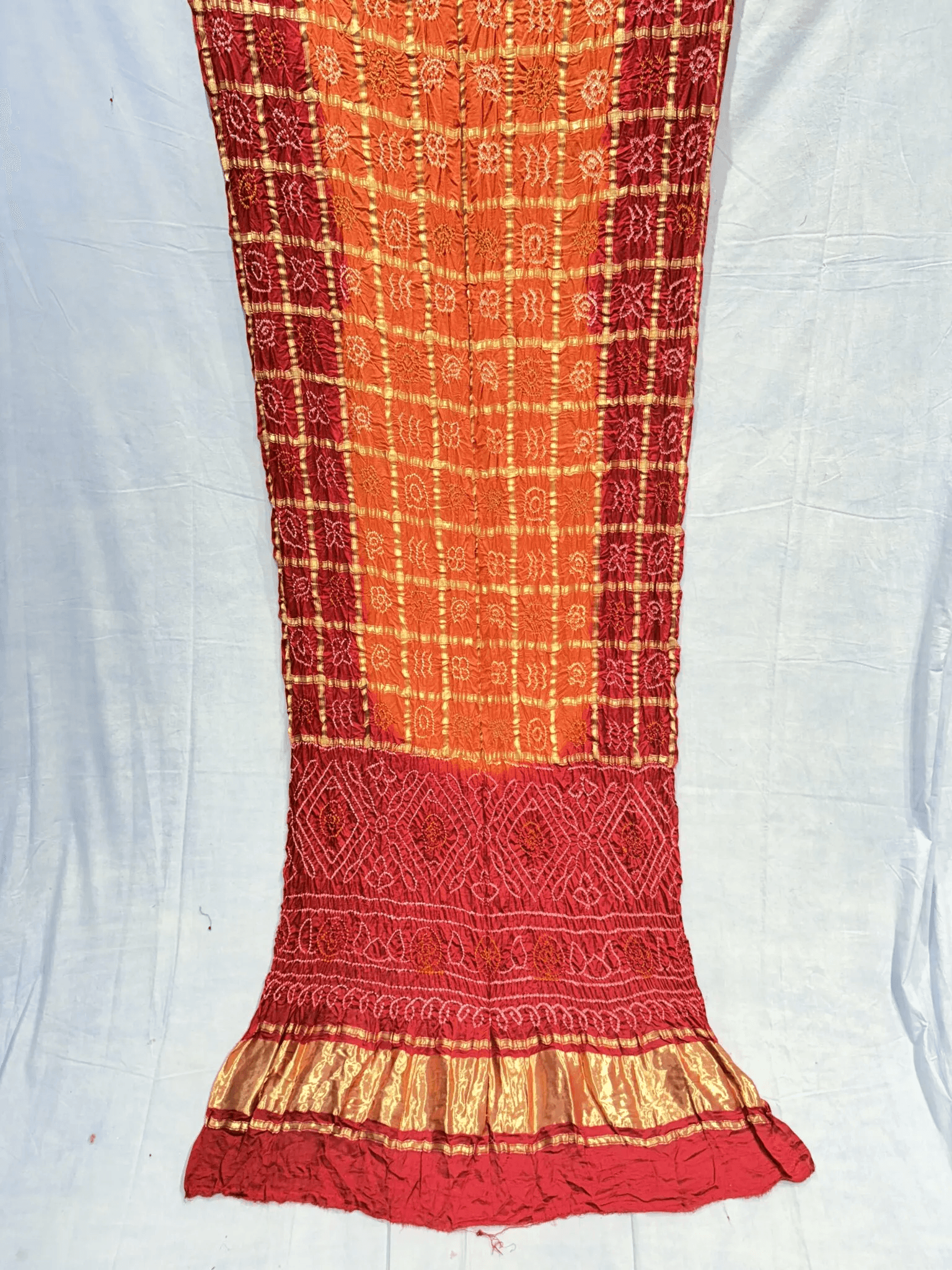Pure Gajji Silk Saree with ghatchola pattern