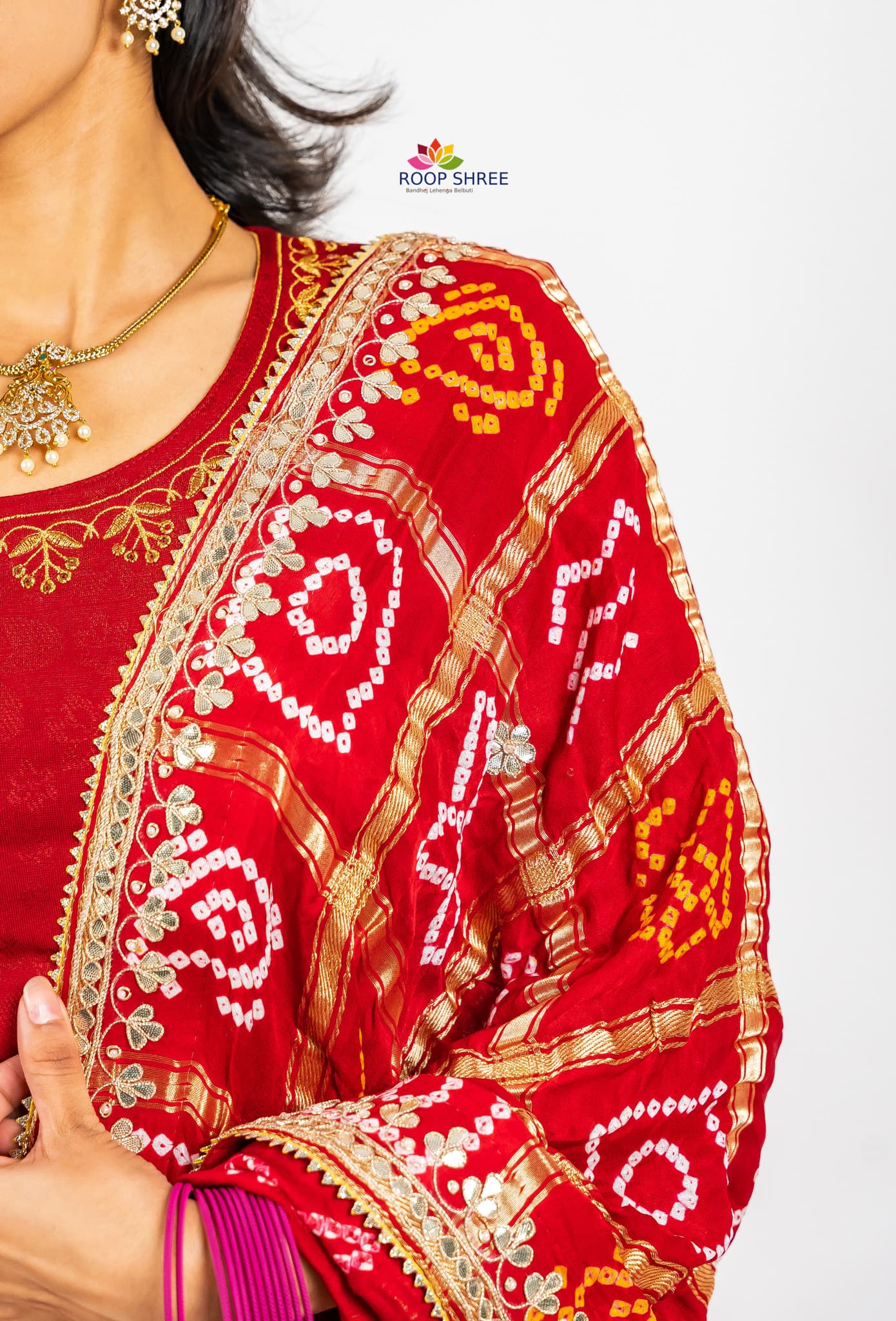 Royal Heritage Gajji Silk Dupatta with Gota Patti