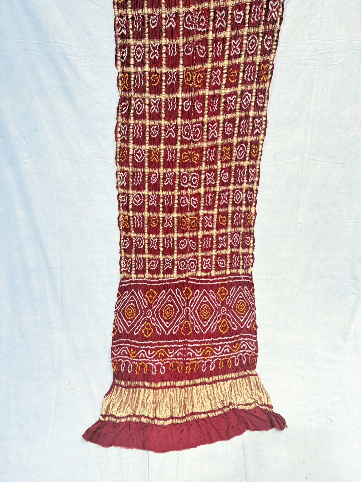 Pure Gajji Silk Saree with ghatchola pattern