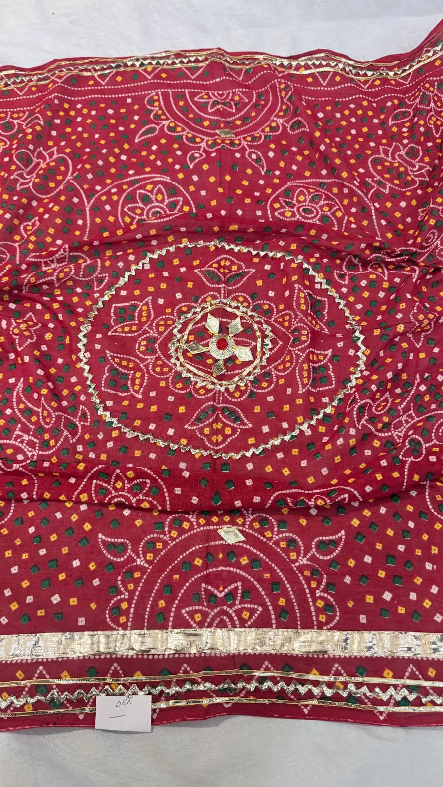 Cotton Dupatta with Kachi Gotapatti Work
