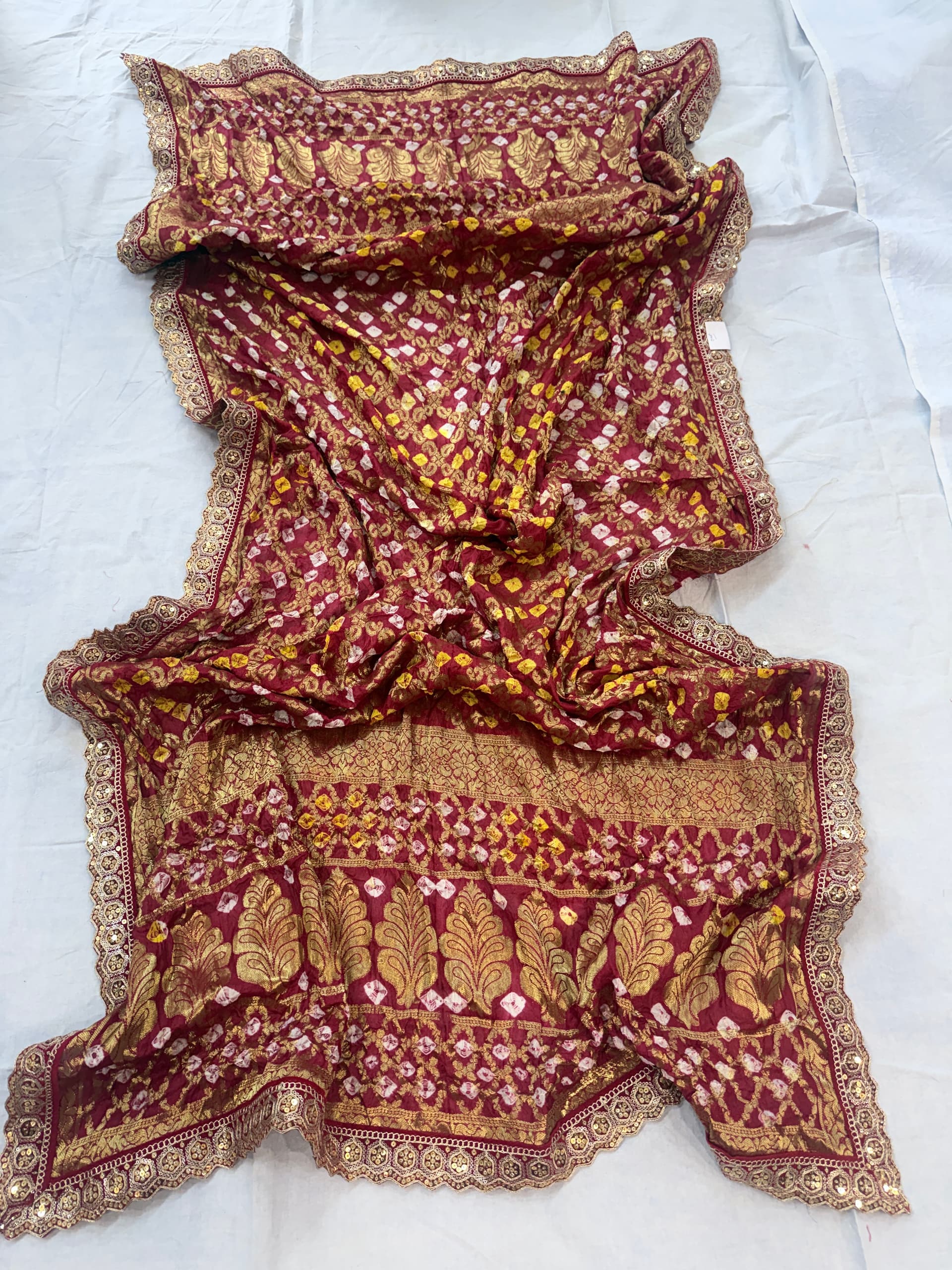 Banarasi Ghatchola Dupatta with Lace