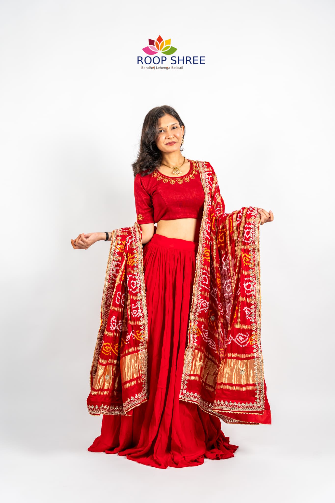 Royal Heritage Gajji Silk Dupatta with Gota Patti