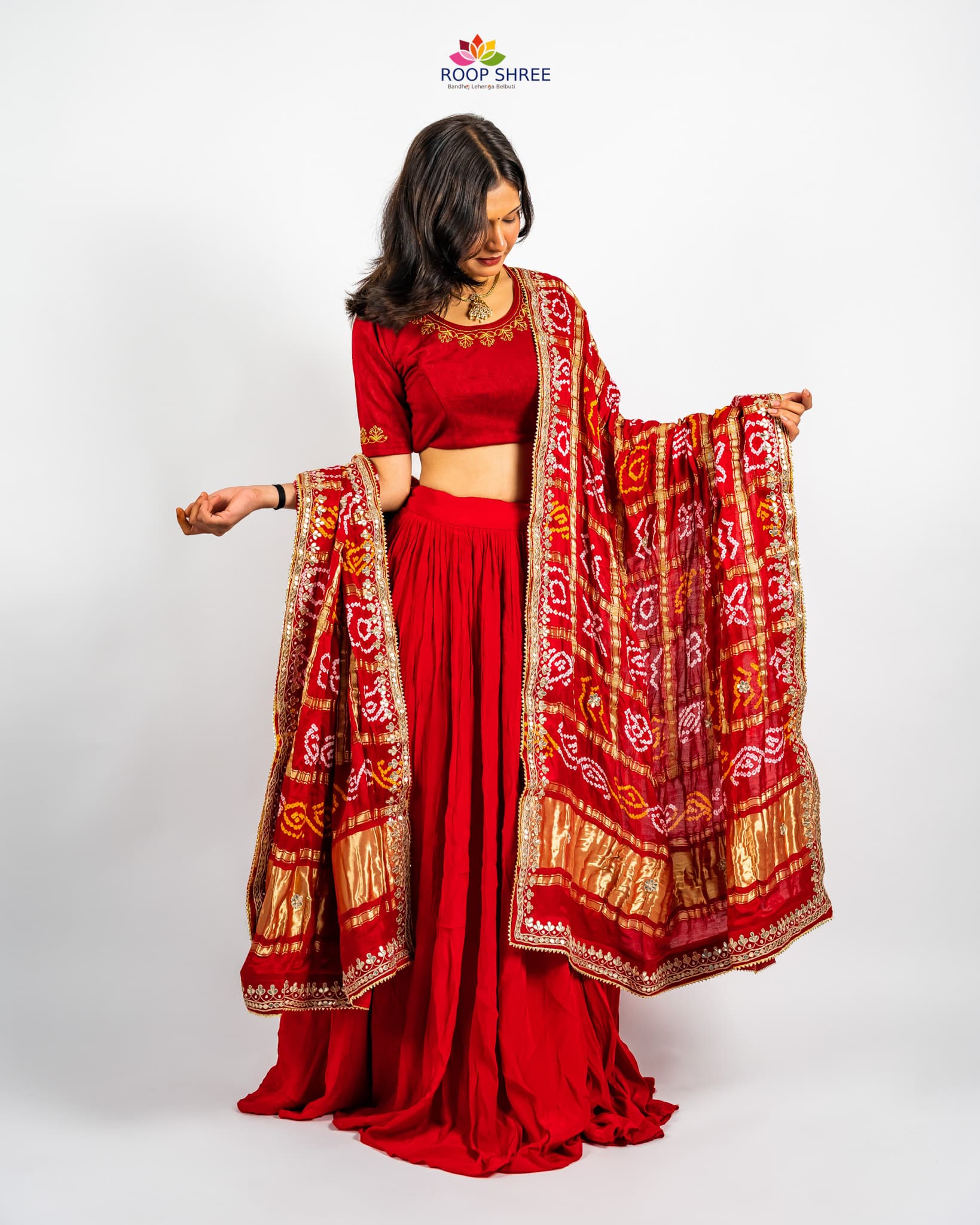 Royal Heritage Gajji Silk Dupatta with Gota Patti