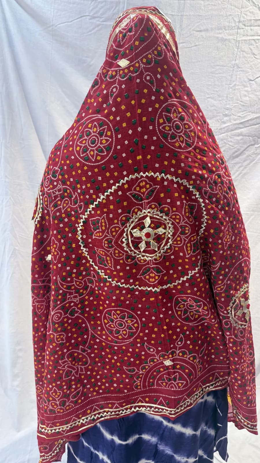 Cotton Dupatta with Kachi Gotapatti Work