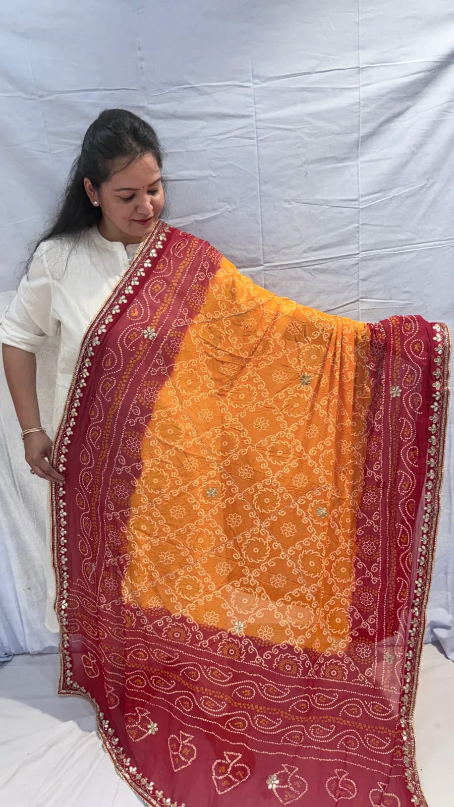 Festive Viscose Gotapatti Peela Dupatta for Women