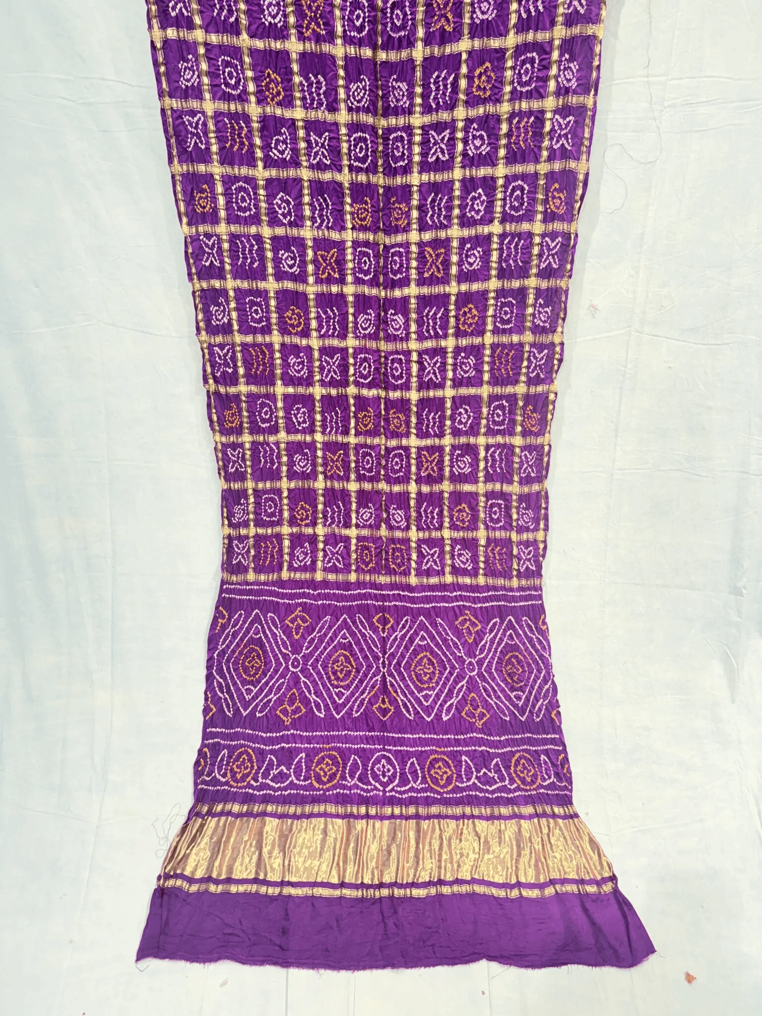 Pure Gajji Silk Saree with ghatchola pattern