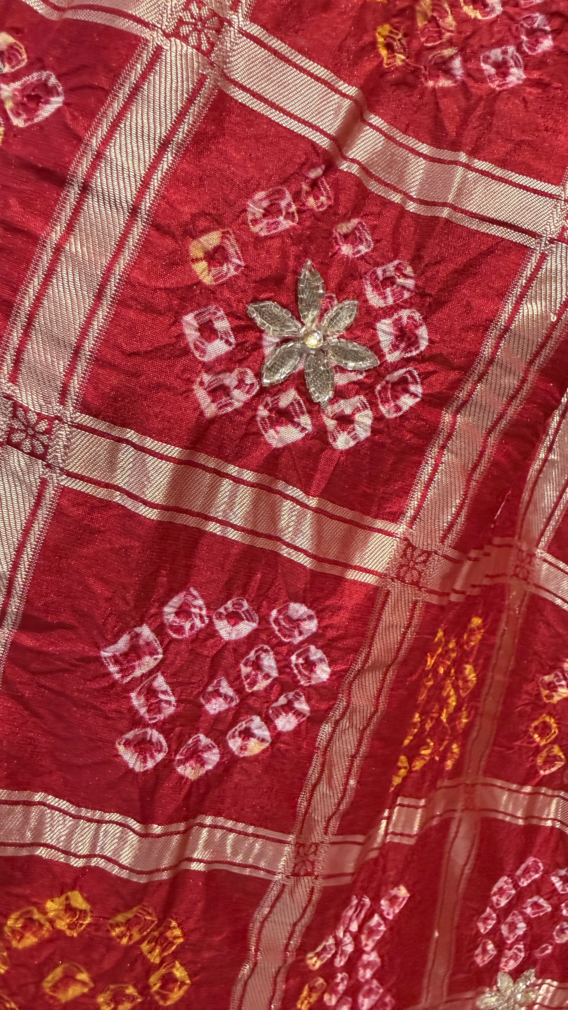 Handcrafted Gota Patti Malai Silk Dupatta