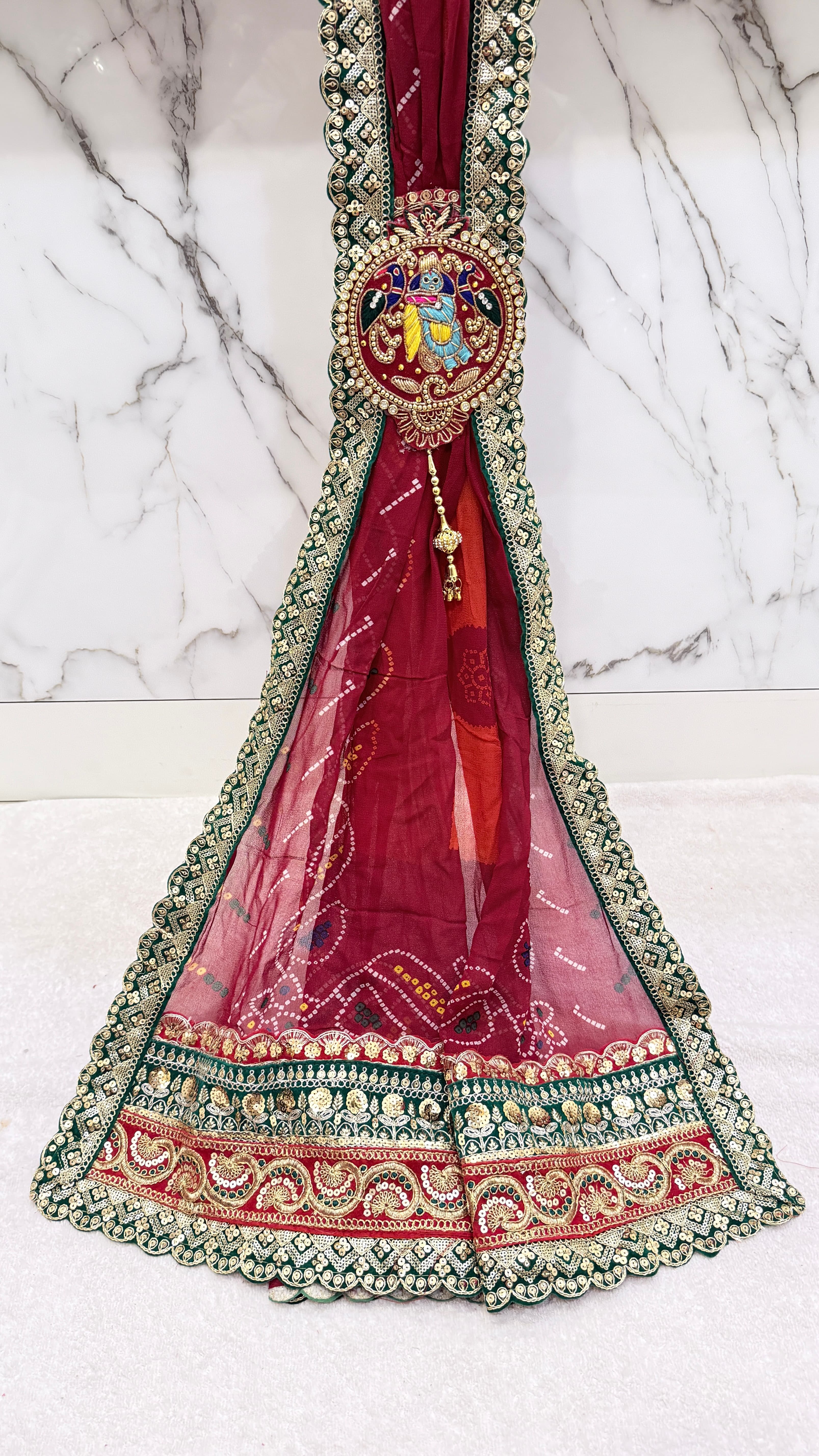 Georgette brooch Odana With Krishna Buta
